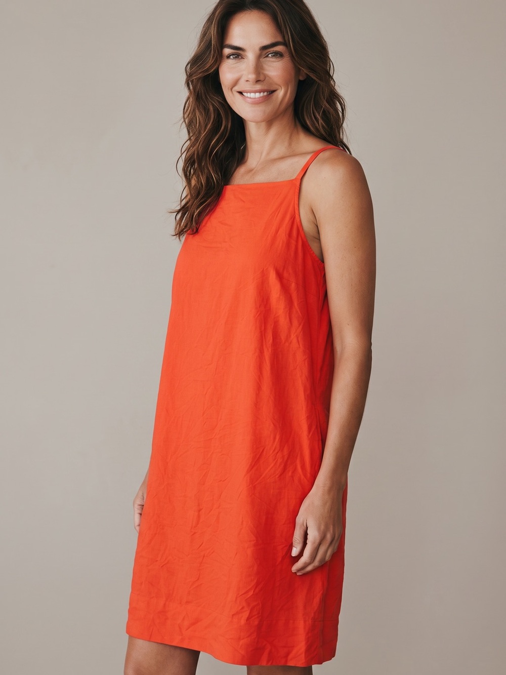 Gap Simple Sleeveless Shift Dress Red size L